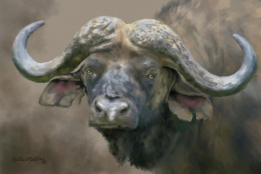 Cape Buffalo #2 Digital Art by Kathie Miller