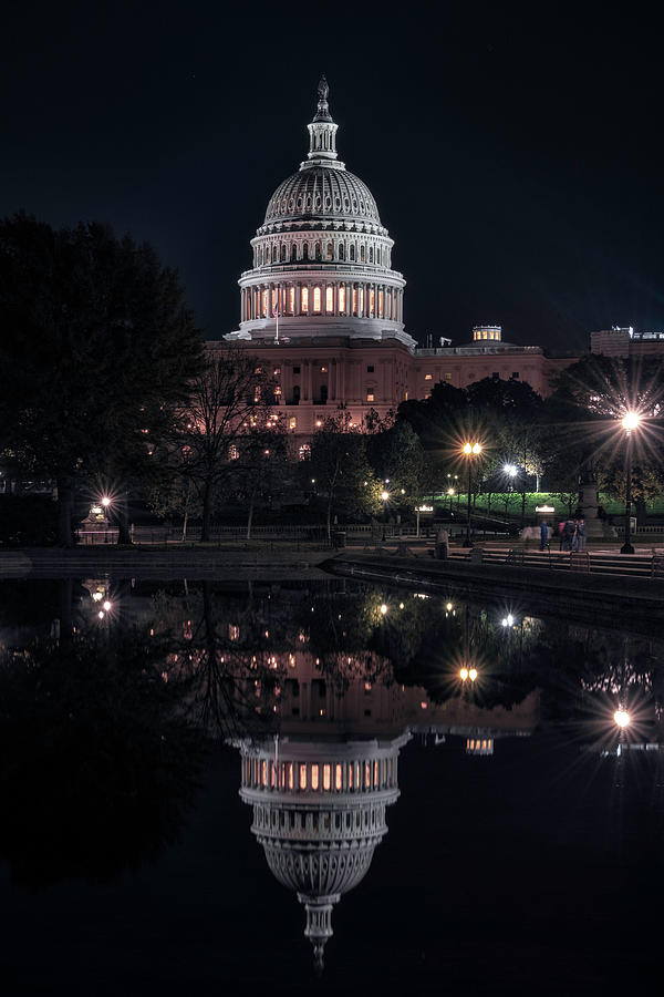 Capitol Reflection  #1 Photograph by Robert Fawcett