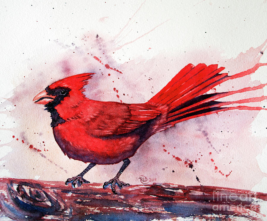 Cardinal Painting by Rebecca Davis