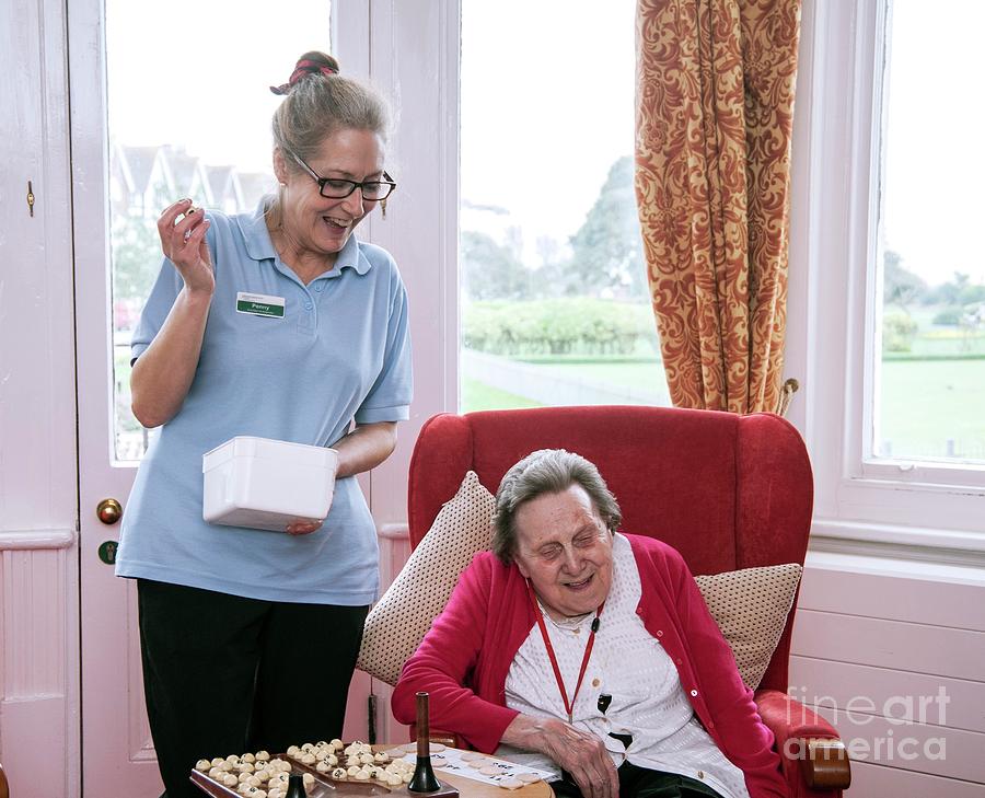 Care Home Bingo Session #1 Photograph by John Cole/science Photo Library
