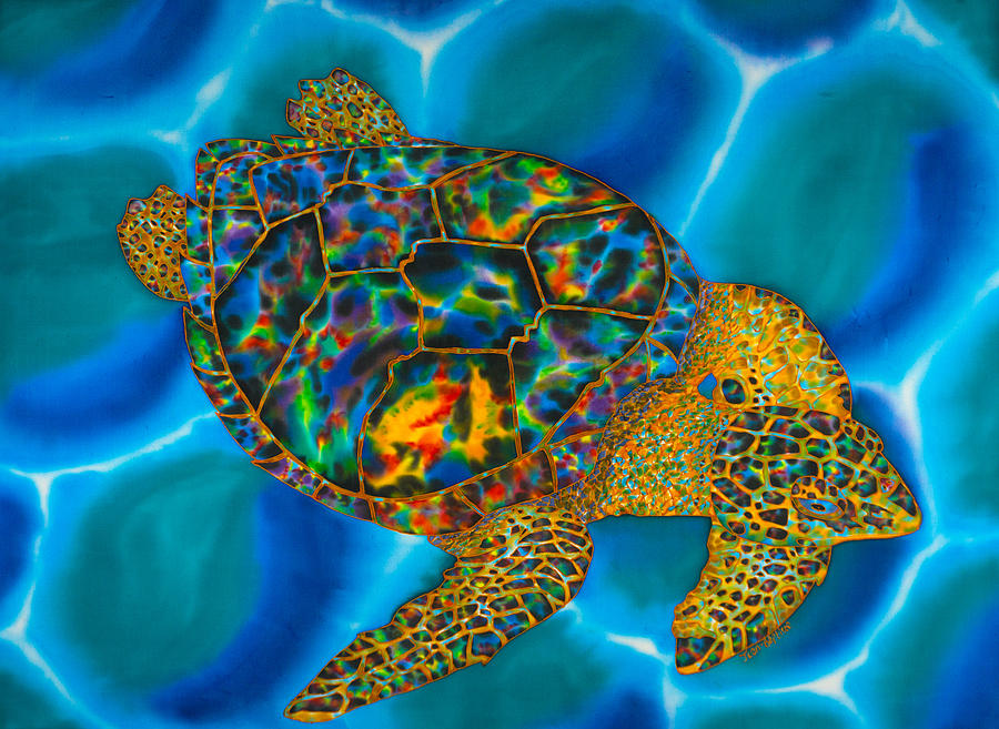 Caribbean Sea Turtle #3 Painting by Daniel Jean-Baptiste