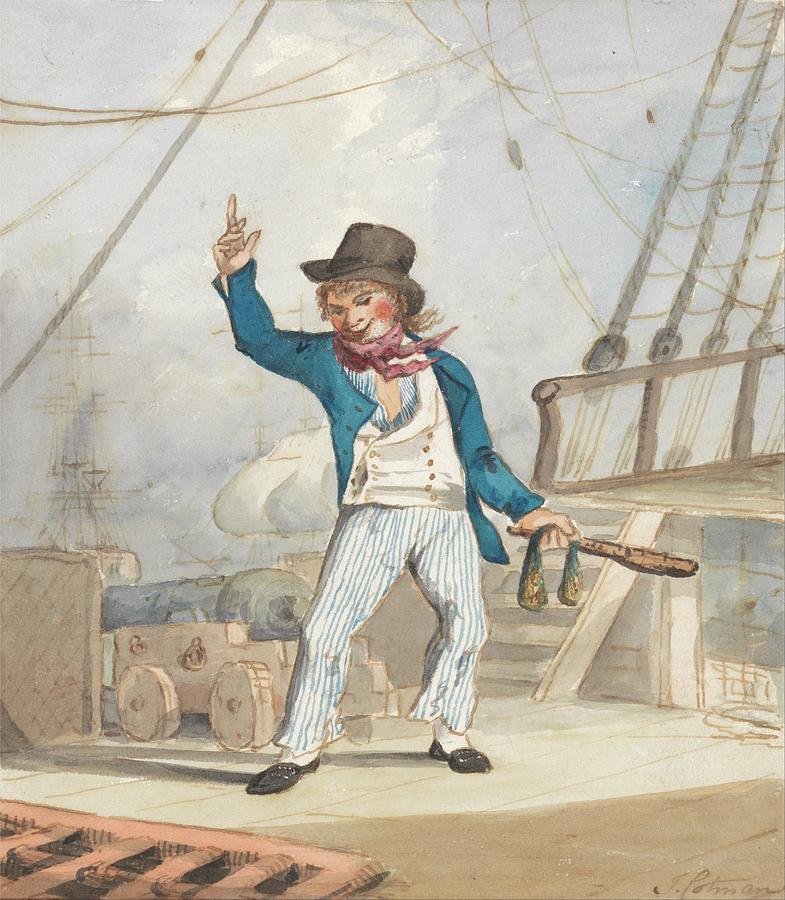 Rope Painting - Caricature Of A Sailor by John Sell Cotman