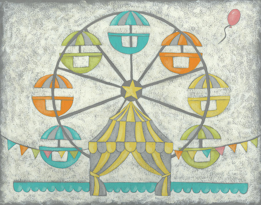 Animal Painting - Carnival Ferris Wheel #1 by Chariklia Zarris