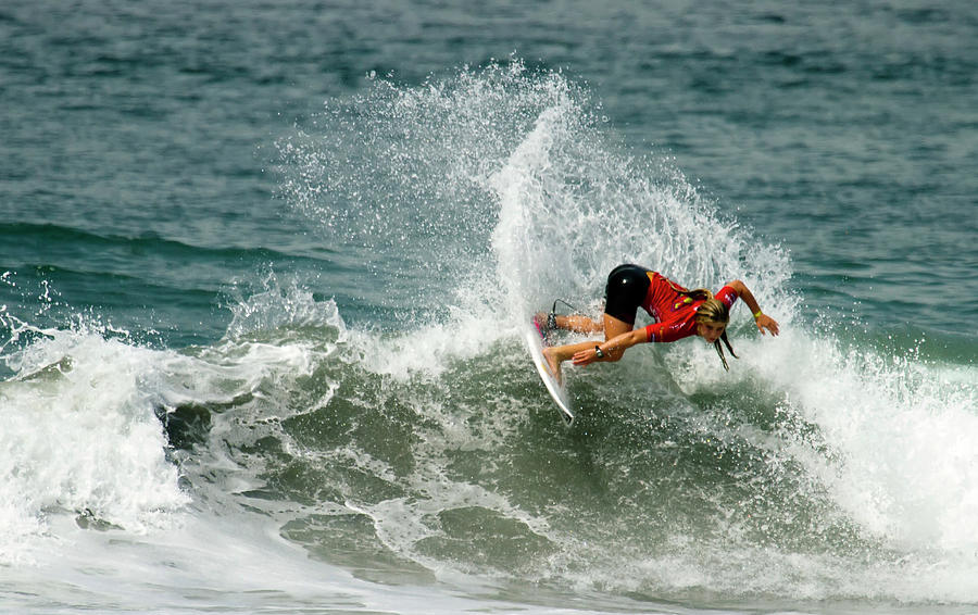 Caroline Marks Surfing #1 Photograph by Waterdancer