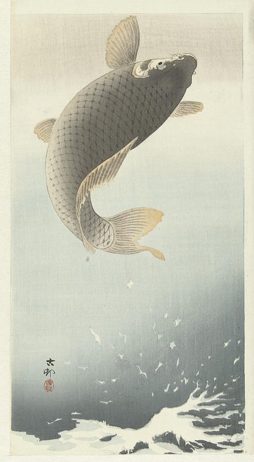 Carp Painting By Ohara Koson Fine Art America