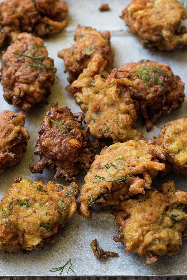 Carrot Fritters With Parslay And Dill #1 Photograph by Zuzanna Ploch