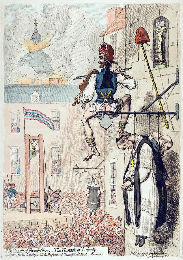 French Revolution Cartoon Painting by James Gillray