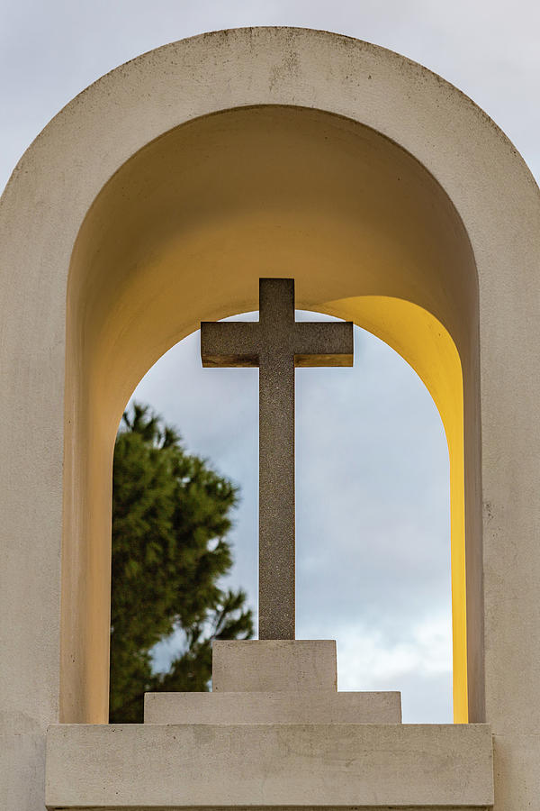 carved marble Cross #1 Photograph by Vivida Photo PC