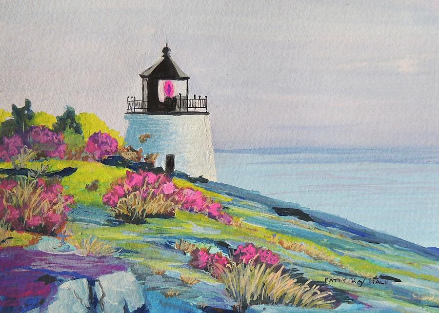 Castle Hill Lighthouse, Newport RI #1 Painting by Patty Kay Hall