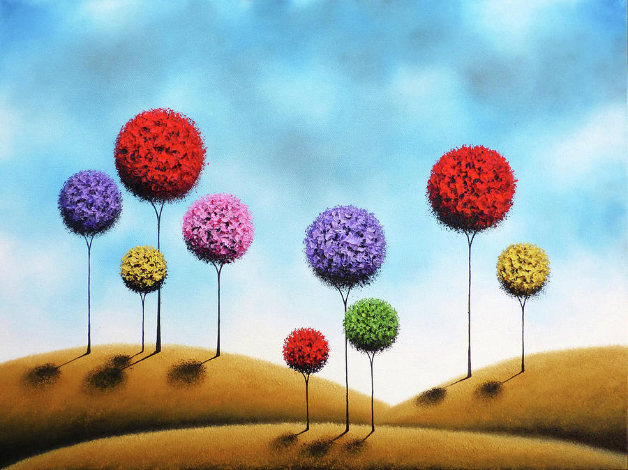 Abstract Trees Painting - Catching Dreams by Rachel Bingaman Abstract Trees Painting - Catching Dreams by Rachel Bingaman