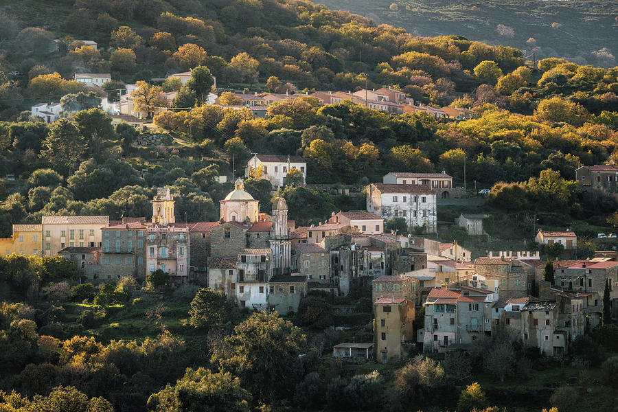 Cateri Village In The Balagne Region Of Corsica Photograph
