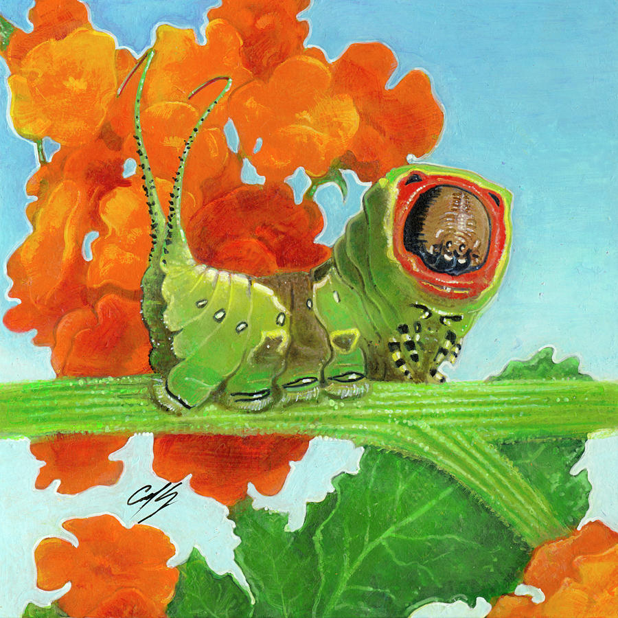 Caterpillar Painting - Caterpillar #1 by Durwood Coffey