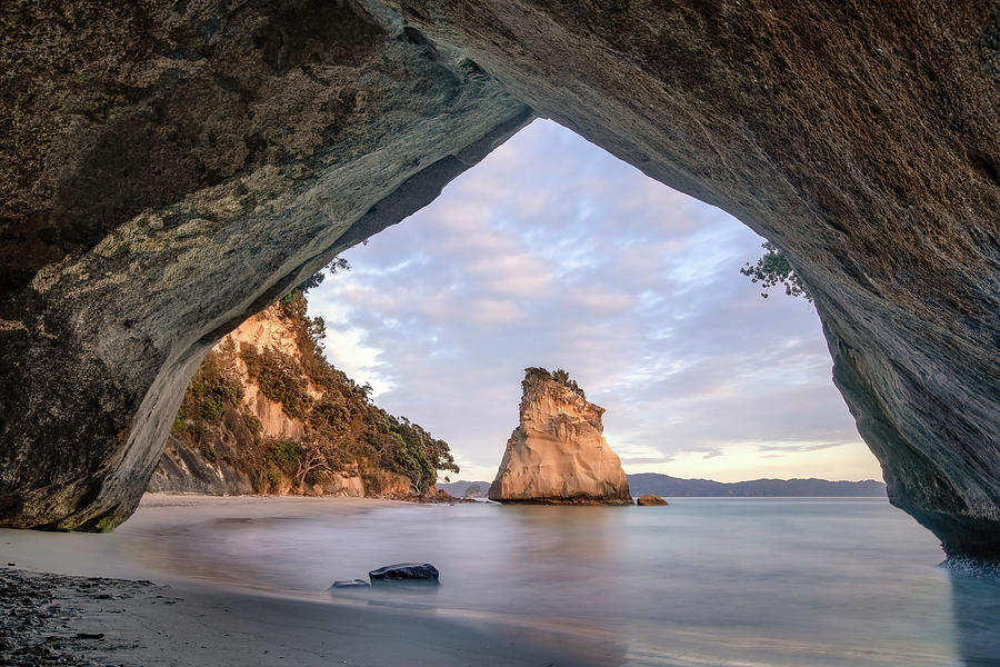 Beach Photograph - Cathedral Cove - New Zealand #1 by Joana Kruse