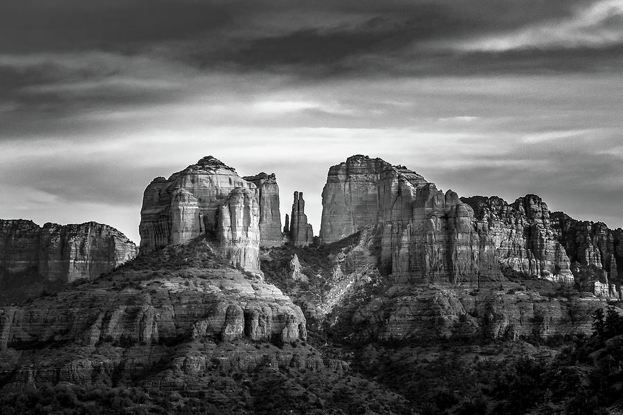 Cathedral Rock in Black and White #2 Photograph by Mindy Musick King