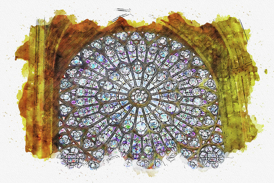 Cathedral #watercolor #sketch #cathedral #church #1 Digital Art by TintoDesigns