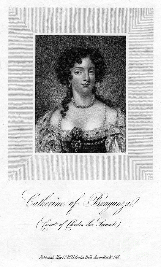 Catherine Of Braganza, Queen Consort #1 Drawing by Print Collector