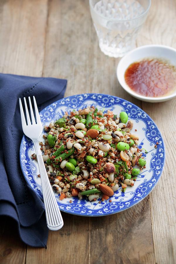 Cereal Salad With Nuts, Vegetables And A Soya And Ginger Dressing #1 Photograph by Victoria Firmston
