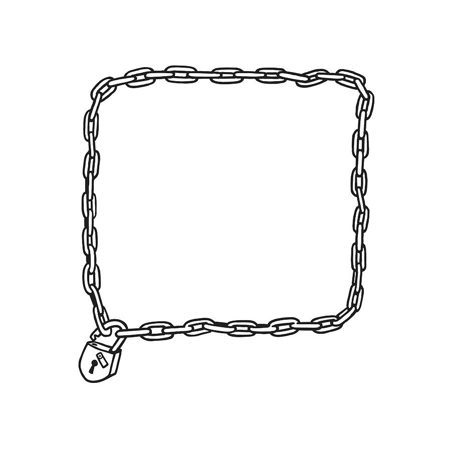 Chain and Lock #1 Drawing by CSA Images - Fine Art America