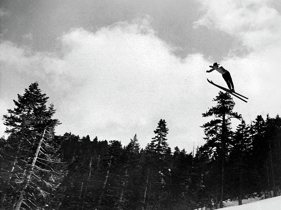 Champion Ski Jumper #1 Photograph by Underwood Archives