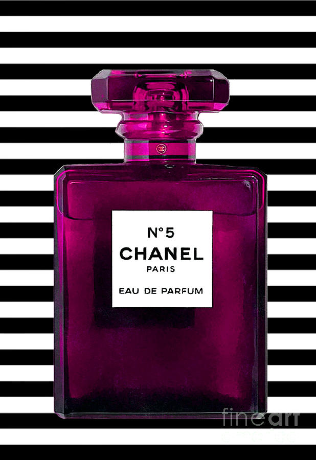 Chanel Pink Perfume 1 Digital Art by Del Art