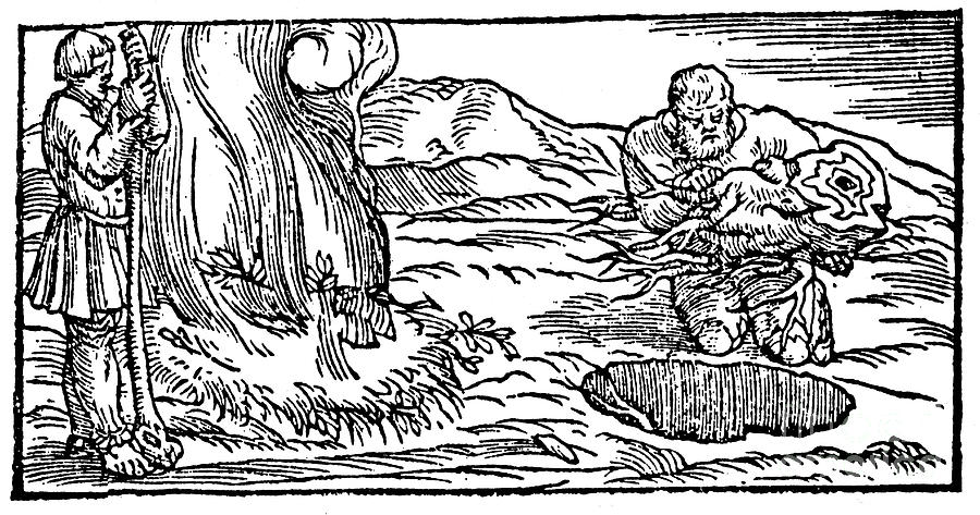Charcoal Burning, 1540 Drawing by Print Collector Charcoal Burning, 1540 Drawing by Print Collector