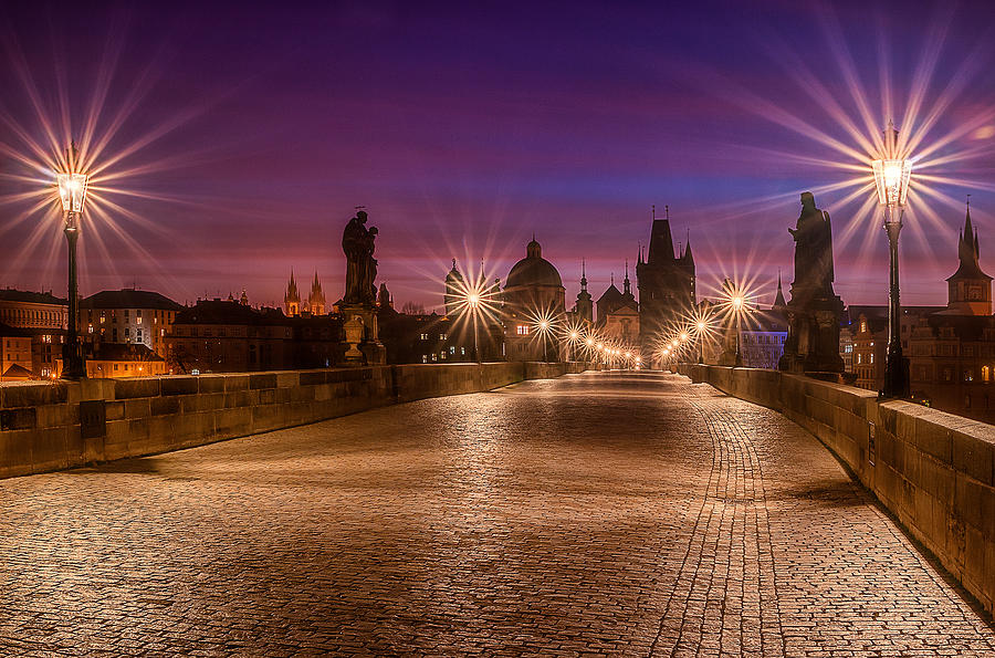 Architecture Photograph - Charles Bridge, Prague, Czech Republic. #1 by Martin Kucera Afiap