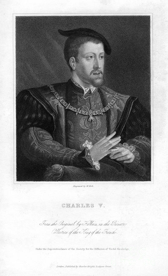Charles V, Holy Roman Emperor, 19th #1 Drawing by Print Collector