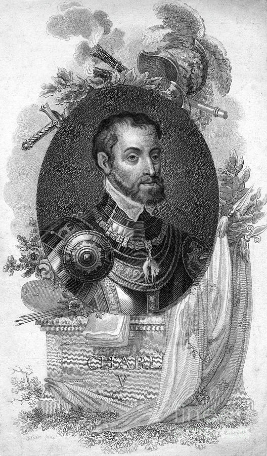 Charles V, Holy Roman Emperor #1 Drawing by Print Collector