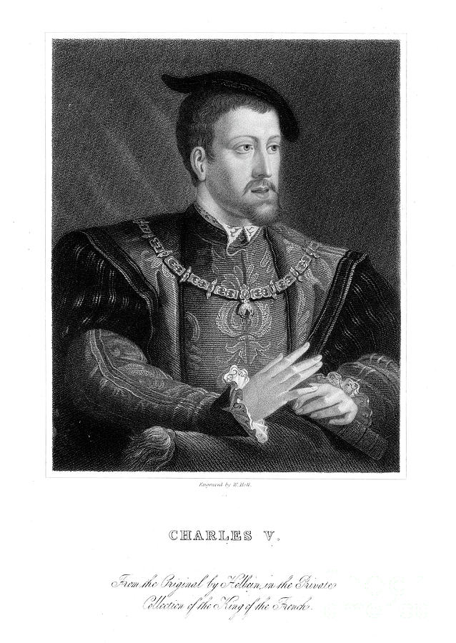 Charles V, King Of Spain And Holy Roman #1 Drawing by Print Collector