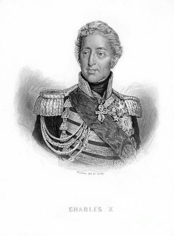 Charles X, King Of France, 19th #1 Drawing by Print Collector