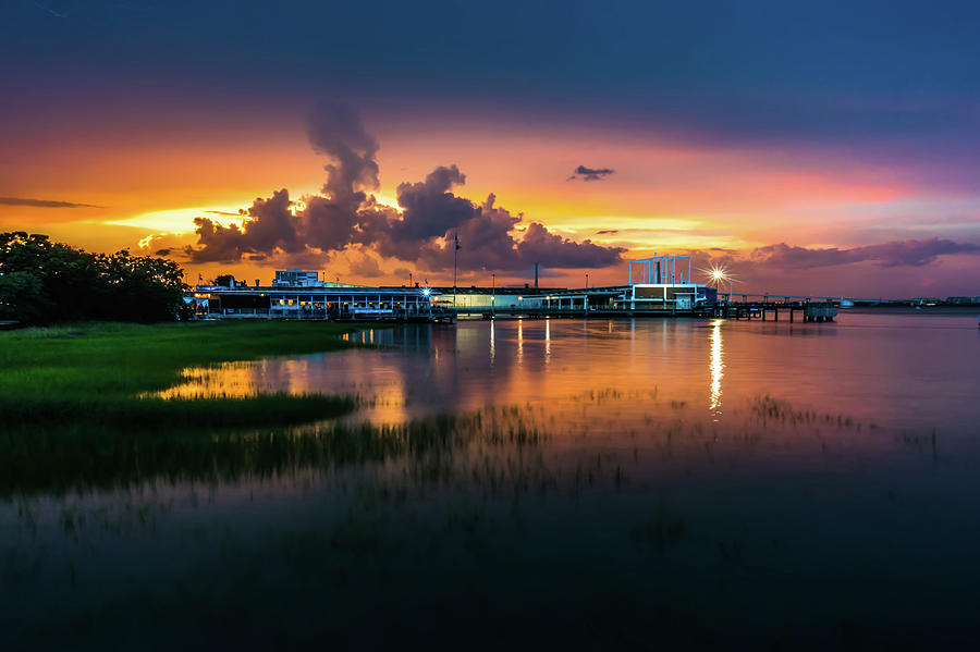 Charleston South Carolina Harbor In The Evening #1 Photograph by Alex Grichenko