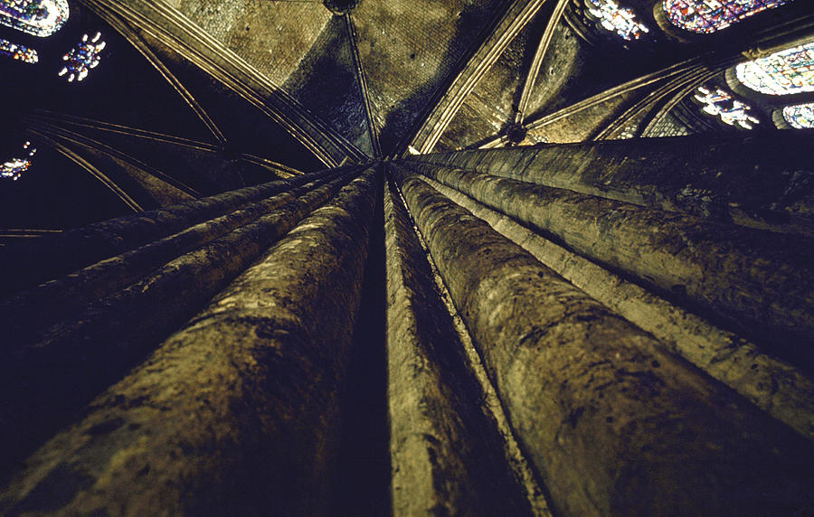 Stain Photograph - Chartres Cathedral #1 by Gjon Mili