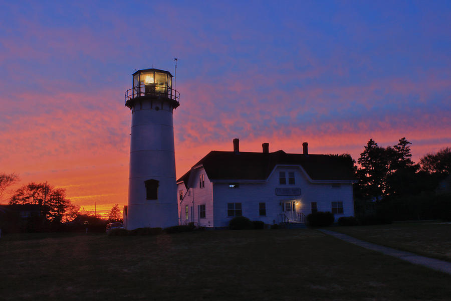 Chatham Lighthouse Sunset #1 Photograph by John Burk