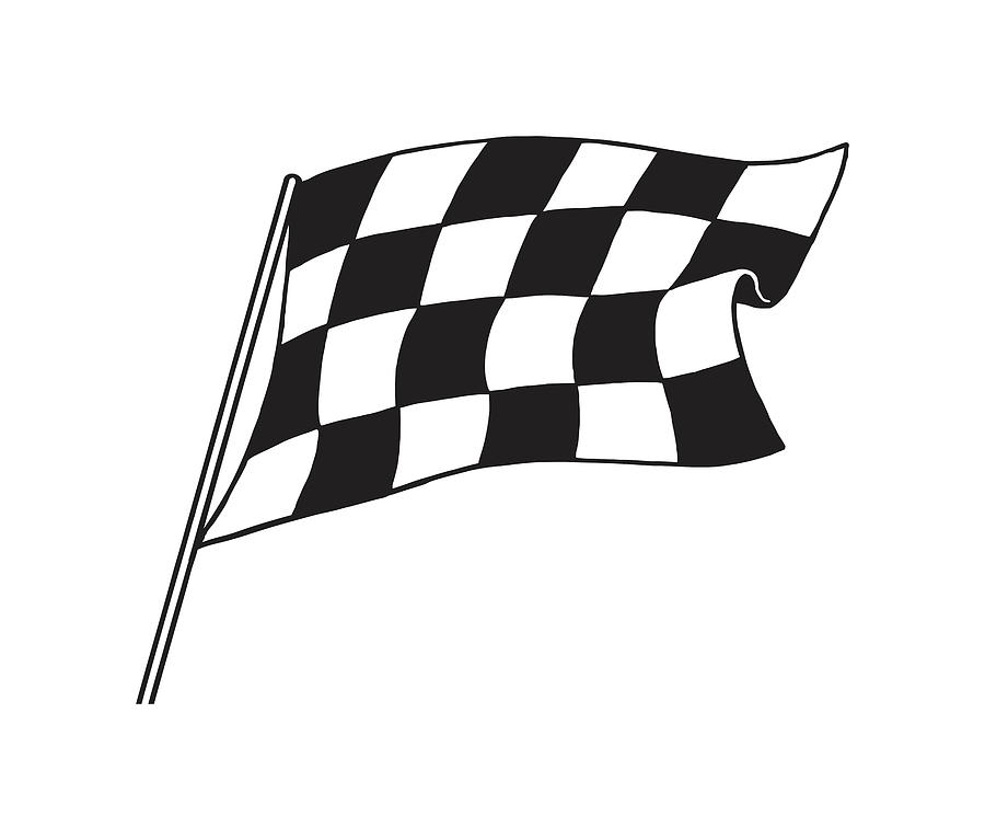 Checkered Flag Drawing by CSA Images - Fine Art America