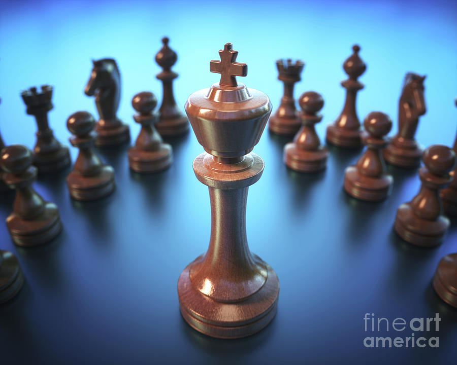 King chess piece, illustration - Stock Image - F011/3116 - Science Photo  Library