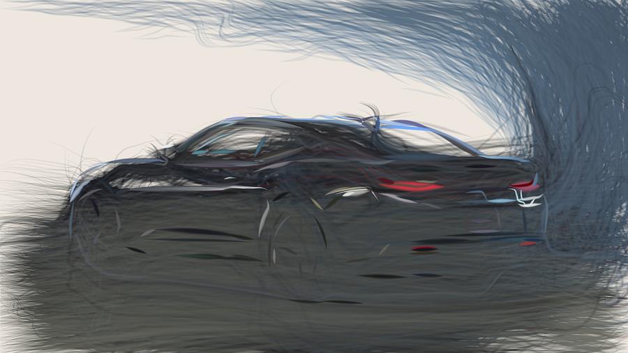 Chevrolet Camaro Black Drawing #5 Digital Art by CarsToon Concept