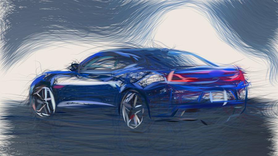 Chevrolet Camaro Hyper Drawing #6 Digital Art by CarsToon Concept