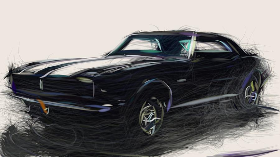 Chevrolet Camaro Z28 Rs Draw Digital Art By Carstoon Concept Fine Art