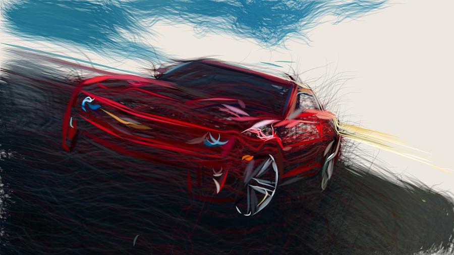 Chevrolet Camaro ZL1 Draw #1 Digital Art by CarsToon Concept