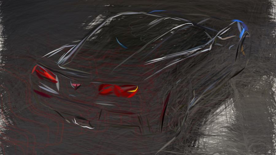 Chevrolet Corvette Grand Sport Car Large Poster Art Print in multiple sizes