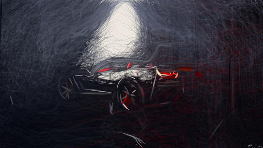 Chevrolet Corvette Z06 Drawing #2 Digital Art by CarsToon Concept