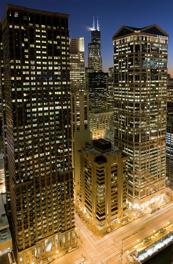 Chicago Loop At Dusk #1 Photograph by Chris Pritchard