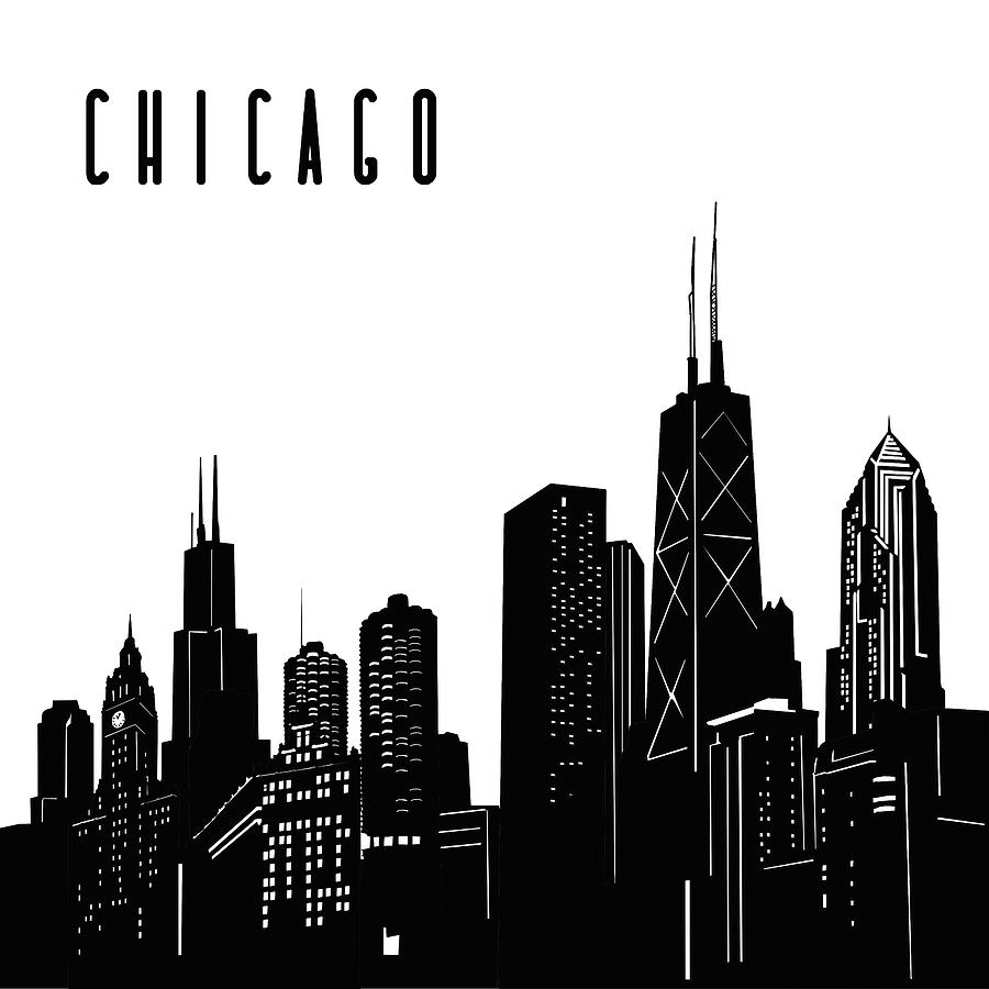 Chicago Skyline Panorama Digital Art