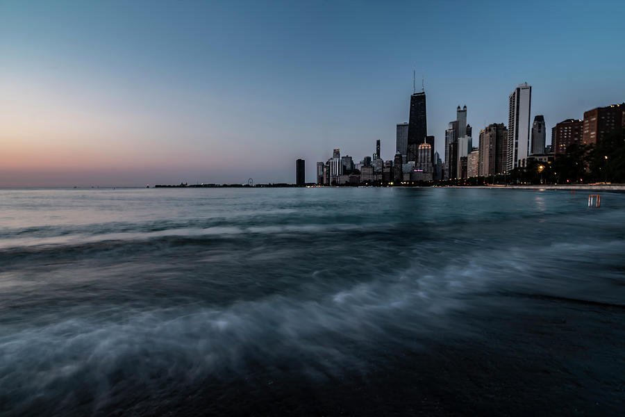 Chicagos lakefront at dawn  #1 Photograph by Sven Brogren