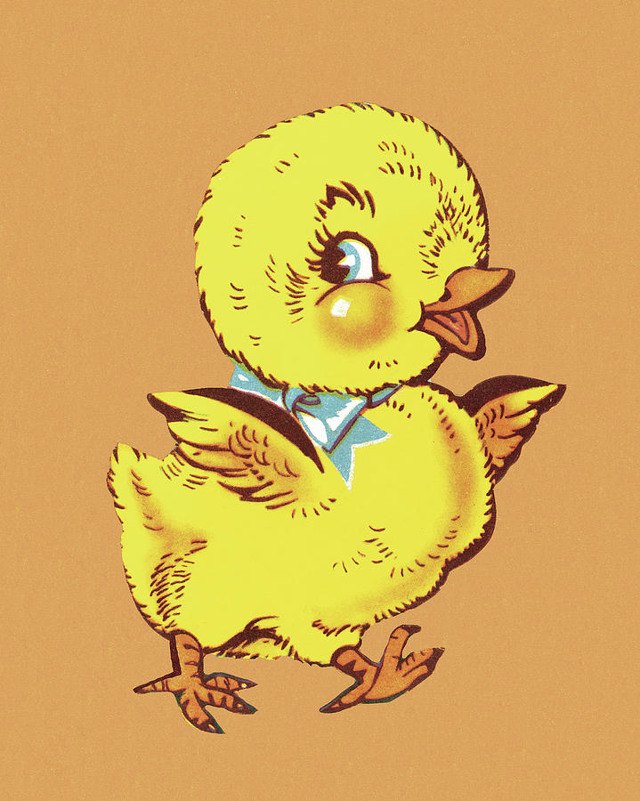 Duck Drawing - Chick #1 by CSA Images
