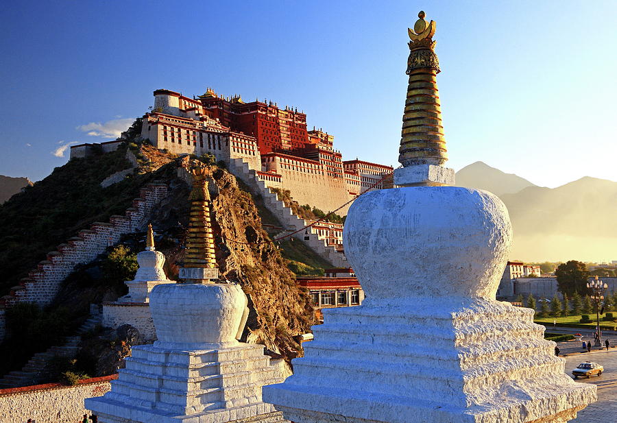 China, Tibet, Lhasa, Potala Palace #1 Digital Art by Gunter Grafenhain