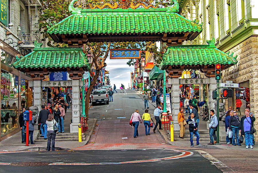 China Town In San Francisco #1 Digital Art by Towpix
