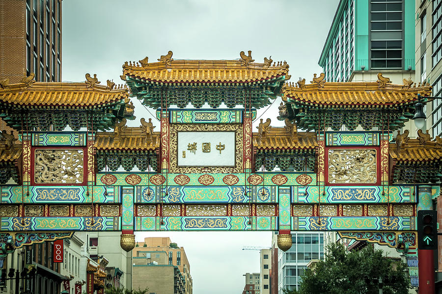 Chinatown Pogoda Architecture In Washington Dc Usa Capital #1 Photograph by Alex Grichenko