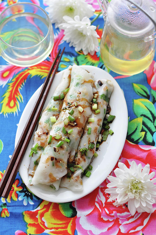 Chinese Rolled Rice Crpes #1 Photograph by Steve_ho