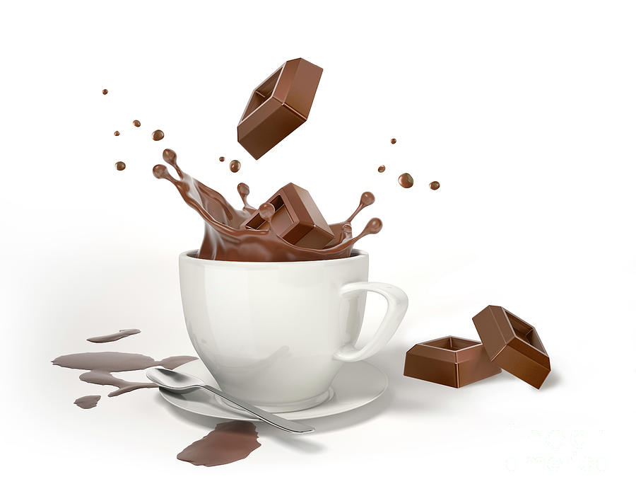 Chocolate Cube Splashing Into Cup Photograph By Leonello Calvetti Science Photo Library Pixels